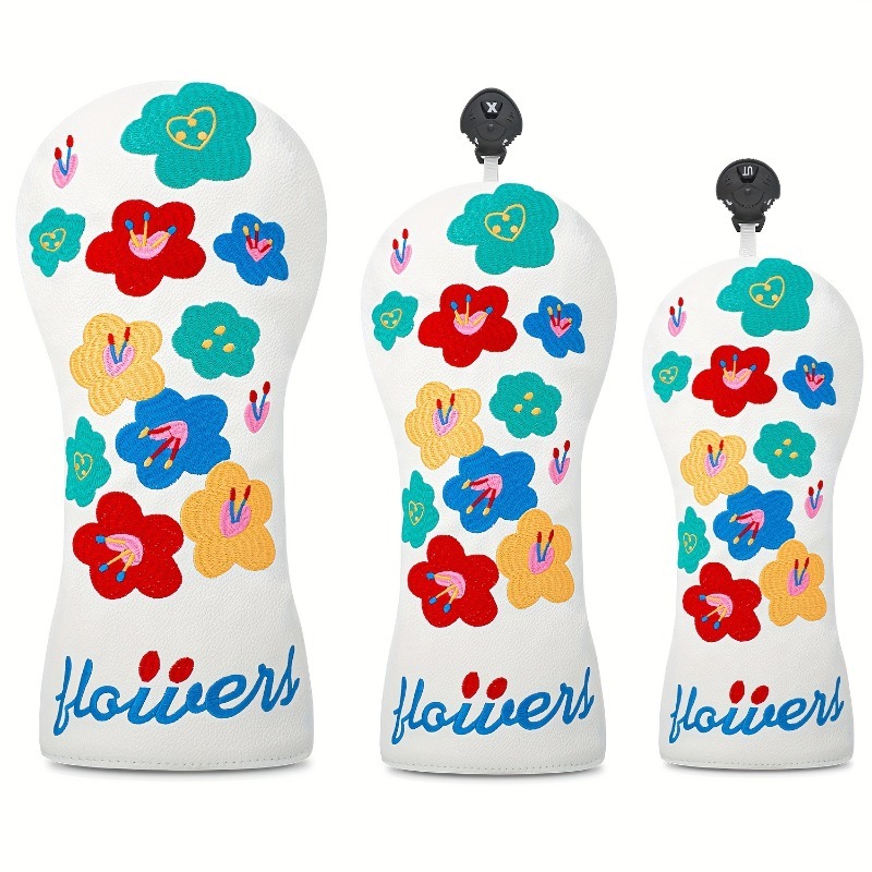 Golf Equipment Suppliers - Penutup Kepala Klub Golf Desain Floral